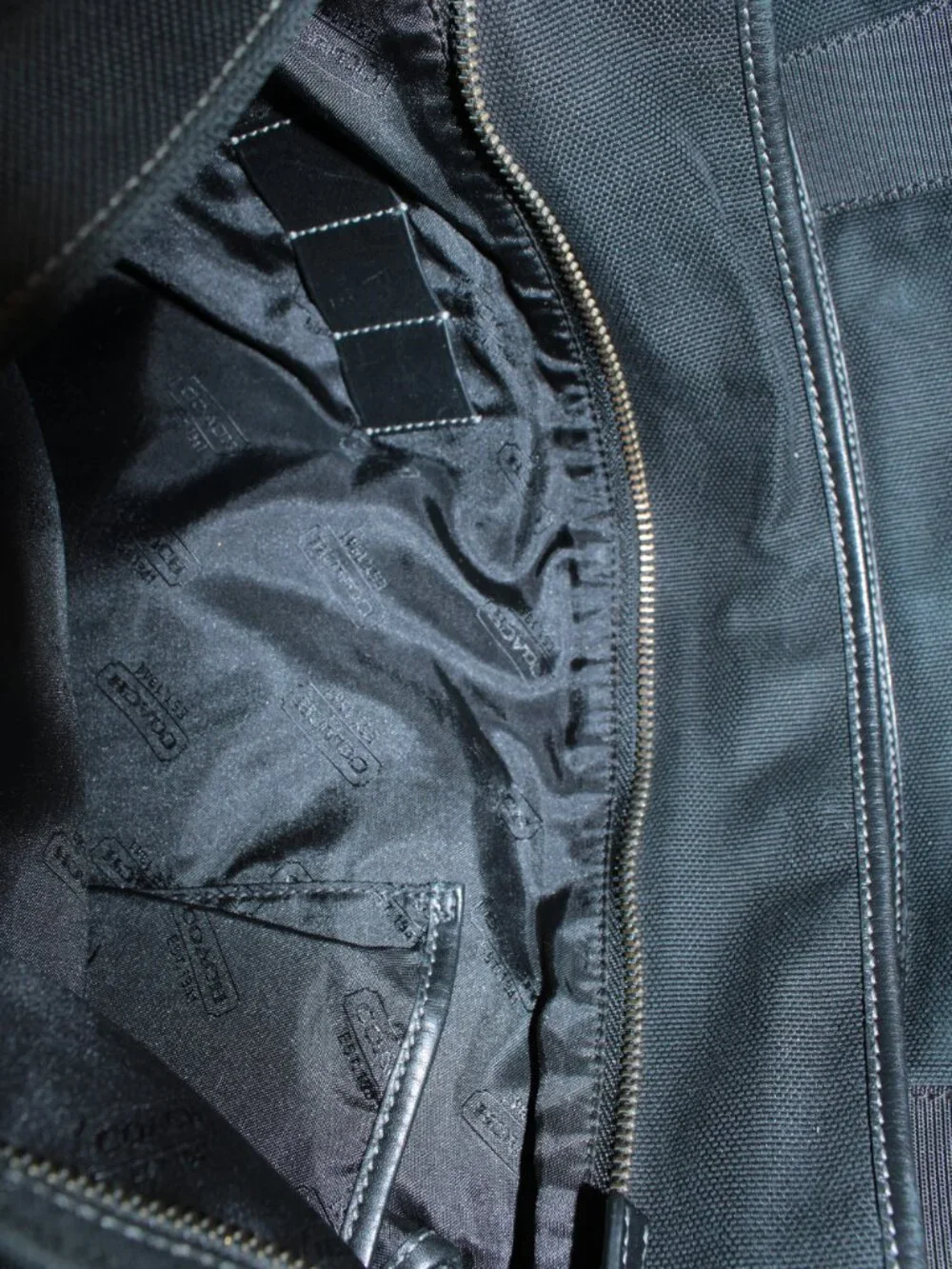 Coach Black Canvas & Leather Briefcase Messenger Bag